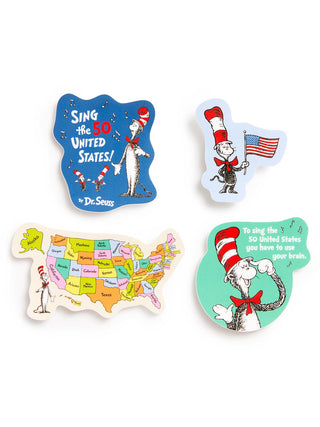 Dr. Seuss: Sing the 50 United States! Stickers - Set of 4