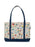 Books & Blooms large zippered tote bag