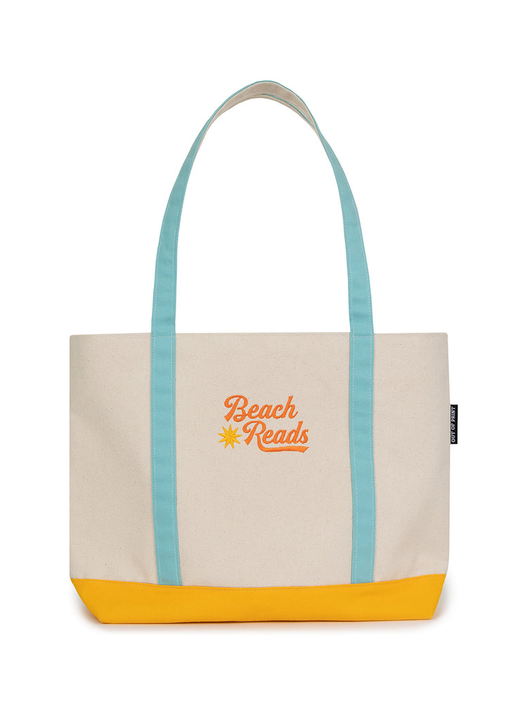 Beach Reads large zippered tote