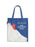 Tote bag with 'The Snowy Day' book cover design by Ezra Jack Keats on a white background
