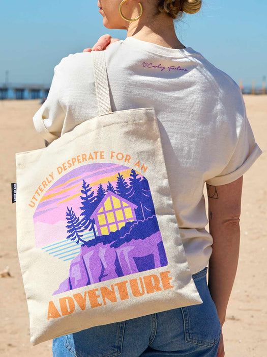 Carley Fortune: Utterly Desperate for an Adventure tote bag