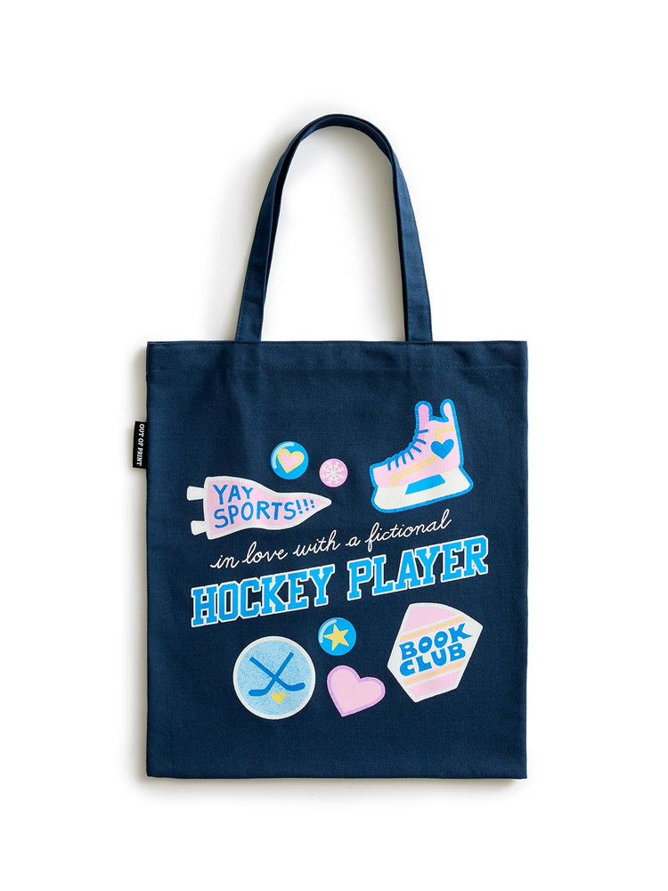 In Love with a Fictional Hockey Player tote bag