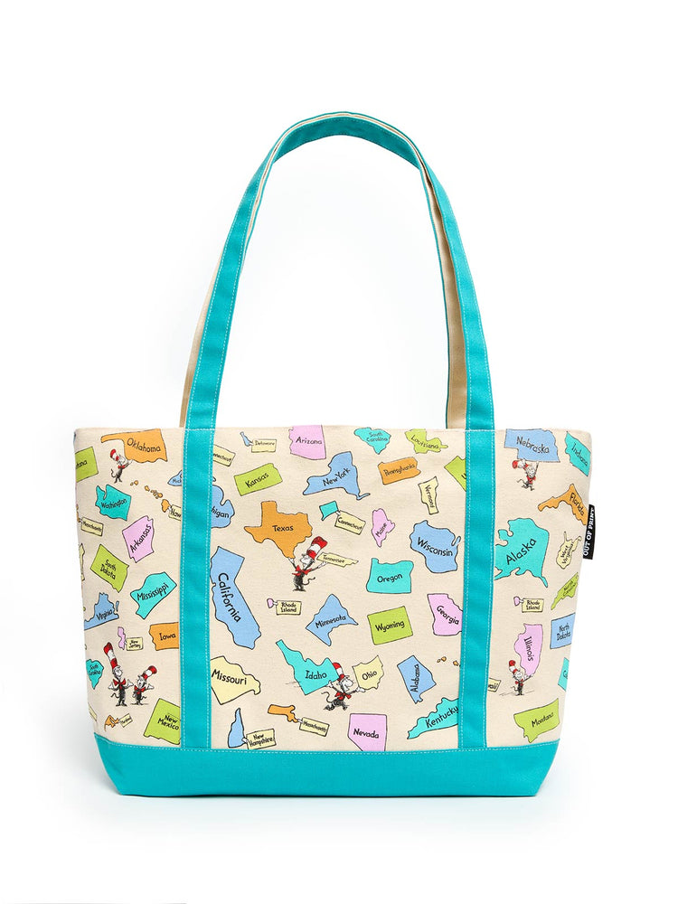 Dr. Seuss: Sing the 50 United States! large zippered tote