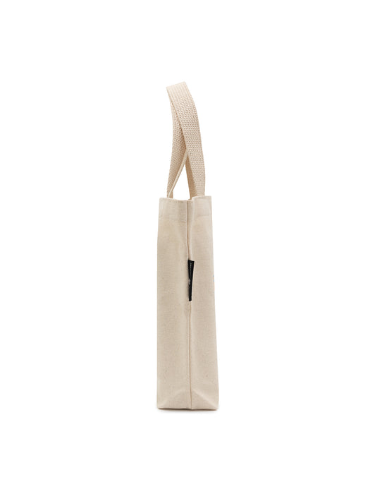 Bookworm mini tote bag side