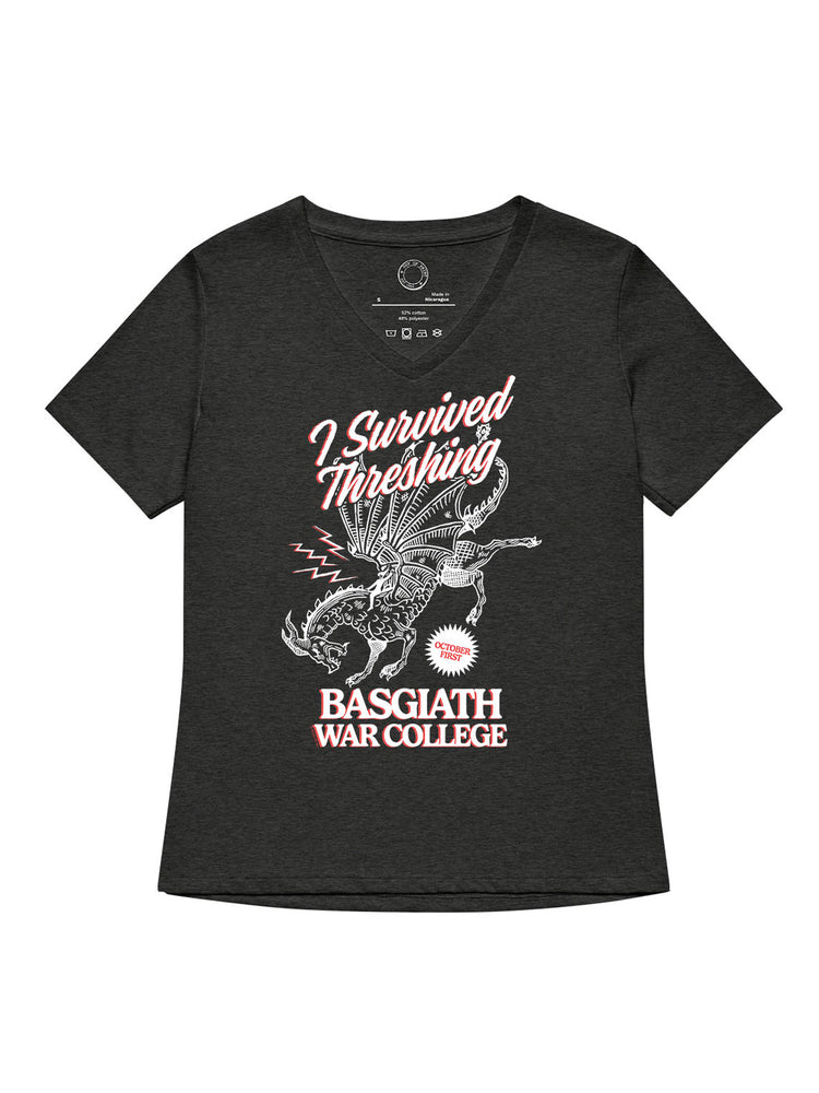 Fourth Wing: I Survived Threshing women's v-neck t-shirt