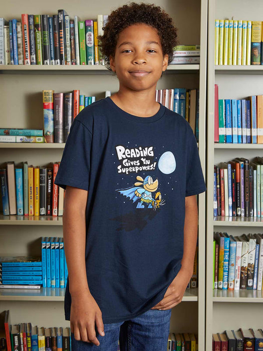 Dog Man: Reading Gives You Superpowers kids' t-shirt