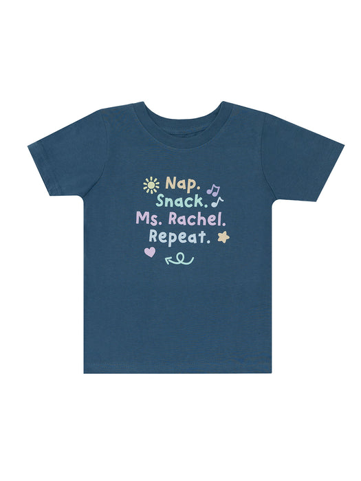 Nap. Snack. Ms. Rachel. Repeat kids' t-shirt