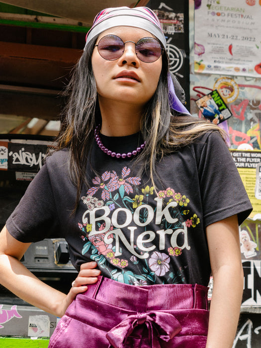 Book Nerd Floral unisex t-shirt