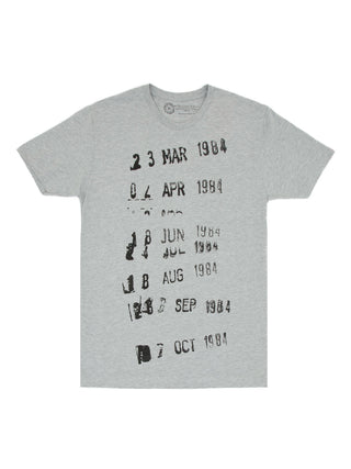 Library Stamp Unisex Gray T-Shirt