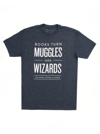 Books Turn Muggles into Wizards unisex t-shirt