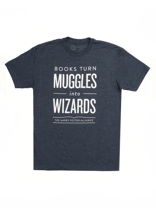Books Turn Muggles into Wizards unisex t-shirt