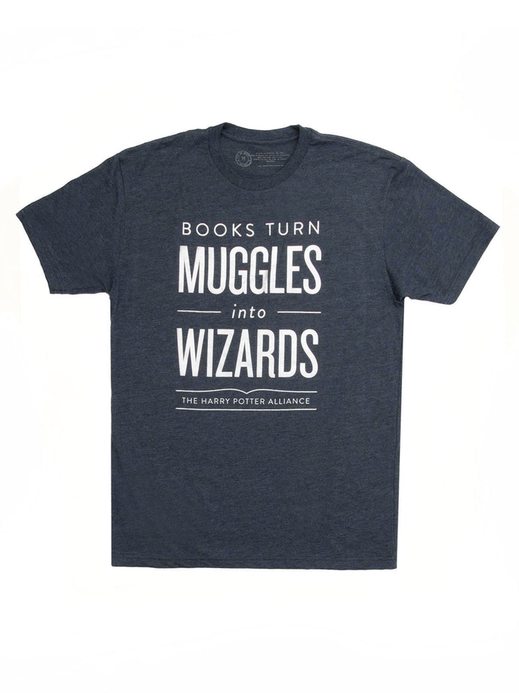 Books Turn Muggles into Wizards unisex t-shirt