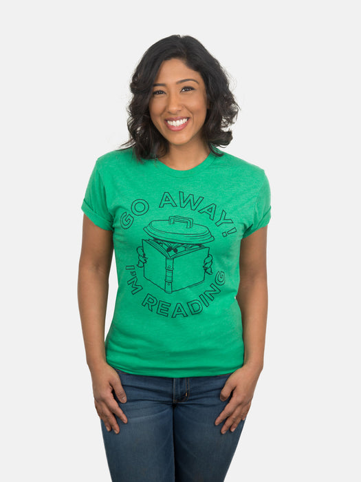 Sesame Street Oscar the Grouch - Go Away I'm Reading unisex t-shirt