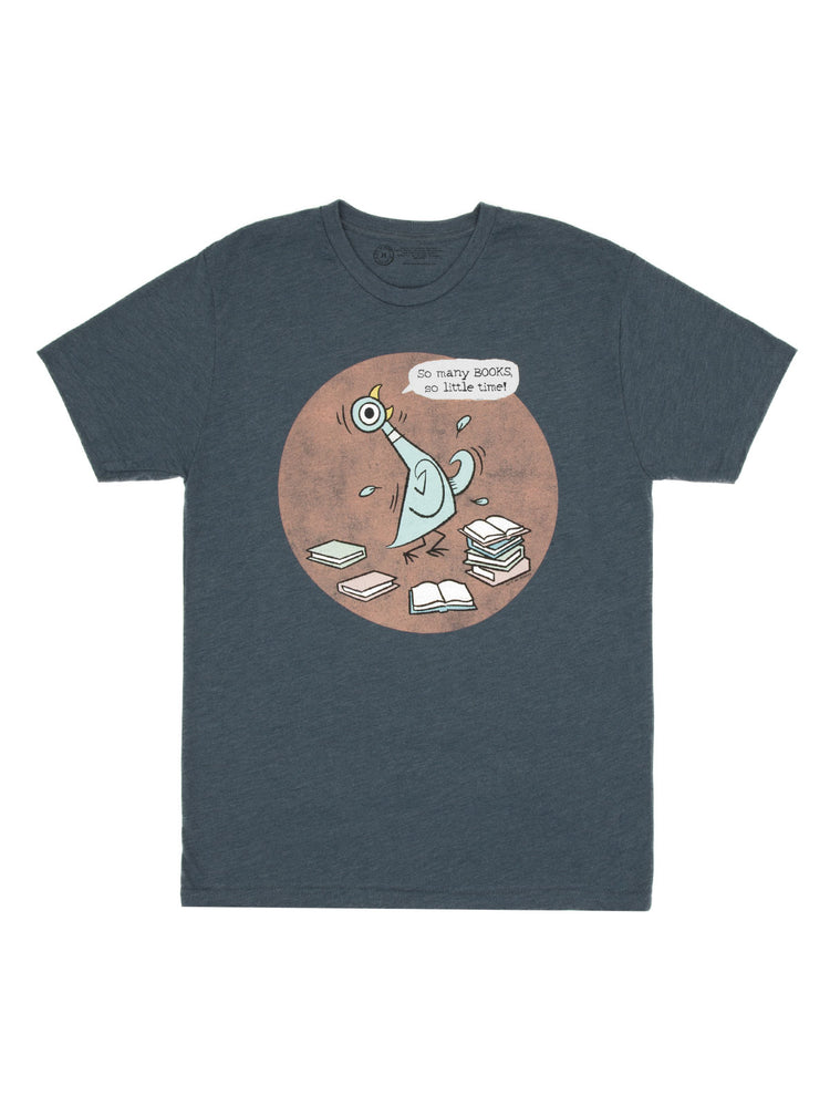 The Pigeon: So Many Books unisex t-shirt