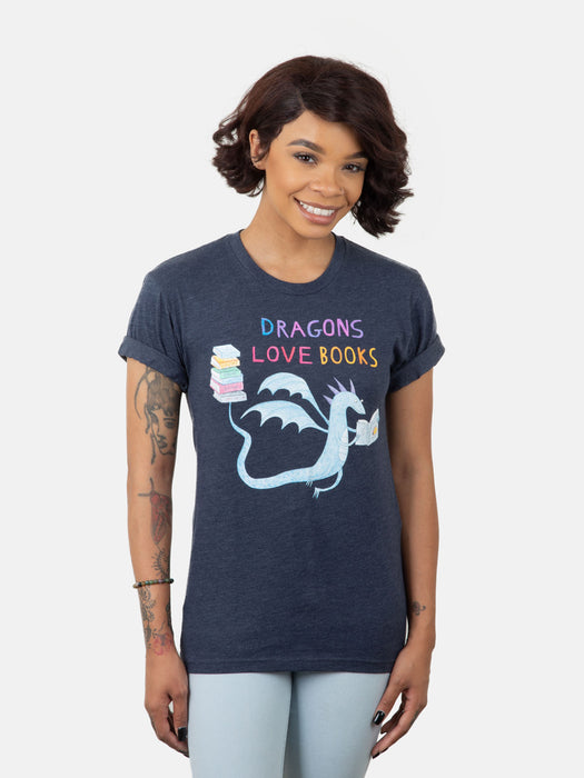 Dragons Love Books unisex t-shirt