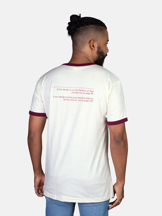 Choose Your Own Adventure: The Magic of the Unicorn unisex ringer t-shirt
