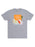 Heather gray fitted unisex t-shirt with a print of a children's book cover titled 'The Snowy Day' by Ezra Jack Keats.
