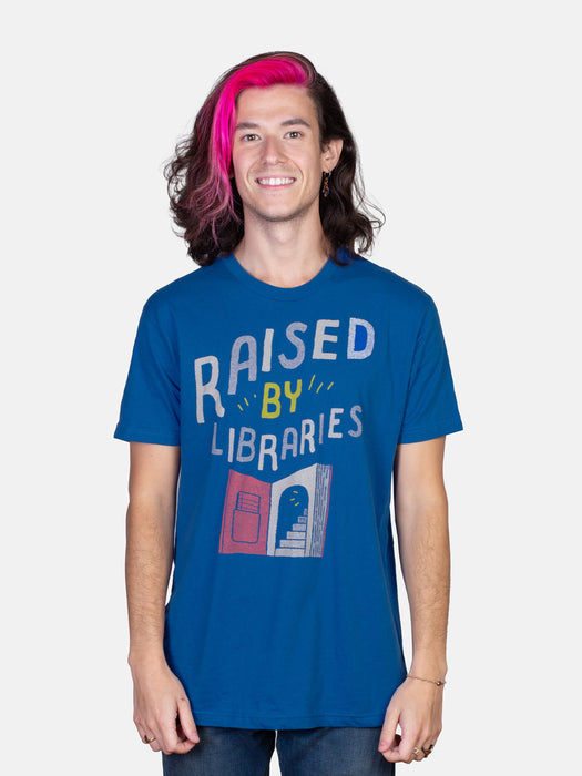 Raised by Libraries unisex t-shirt