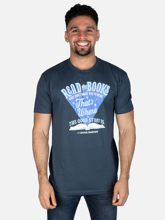 LeVar Burton "Read the Books They Don't Want You to Read" unisex t-shirt