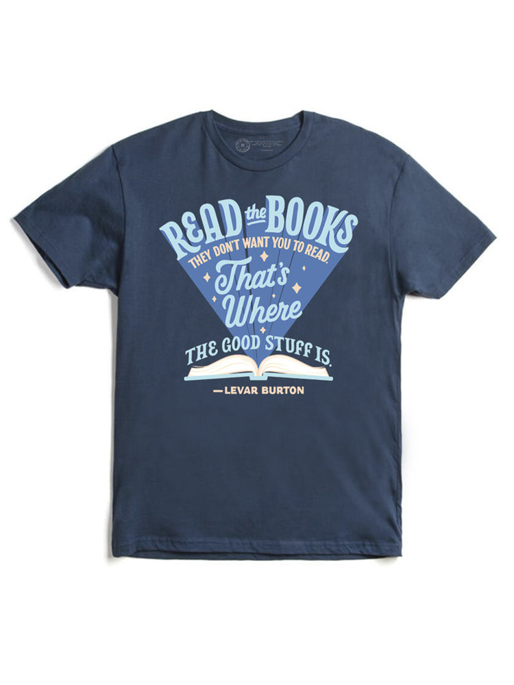 LeVar Burton "Read the Books They Don't Want You to Read" unisex t-shirt