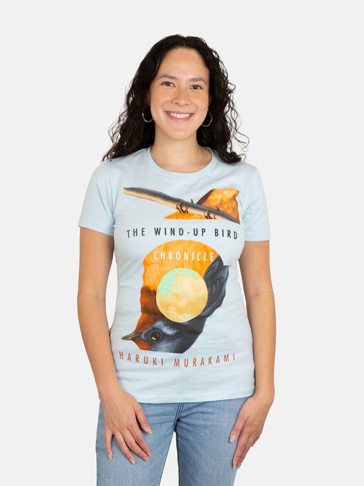 The Wind-Up Bird Chronicle women's crew blue t-shirt
