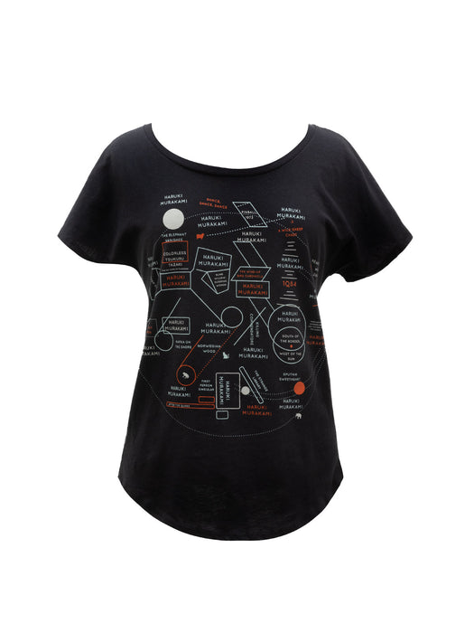 Murakami Novels Map women's relaxed fit t-shirt