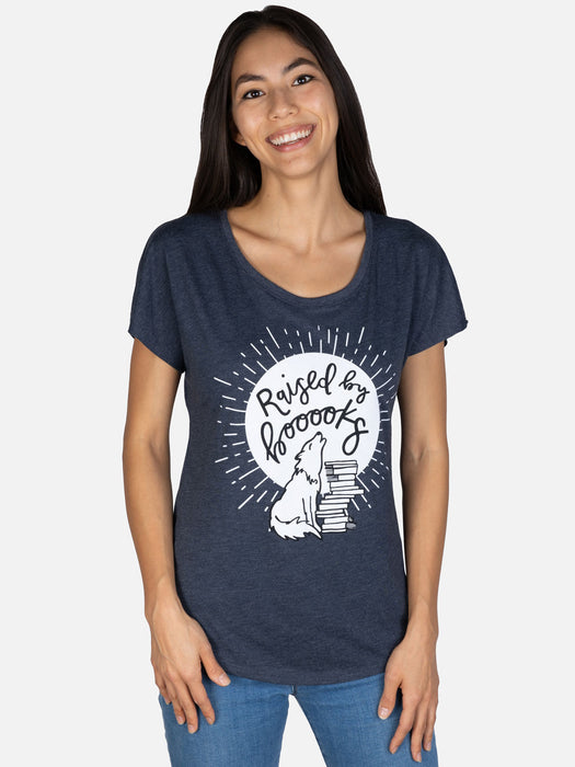 Raised by Books women's relaxed fit t-shirt