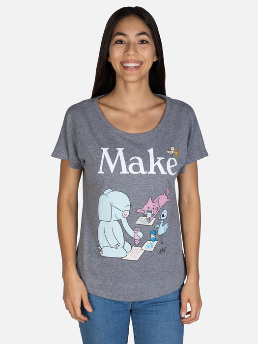 Elephant & Piggie Make women's relaxed fit t-shirt