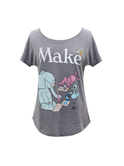 Elephant & Piggie Make women's relaxed fit t-shirt
