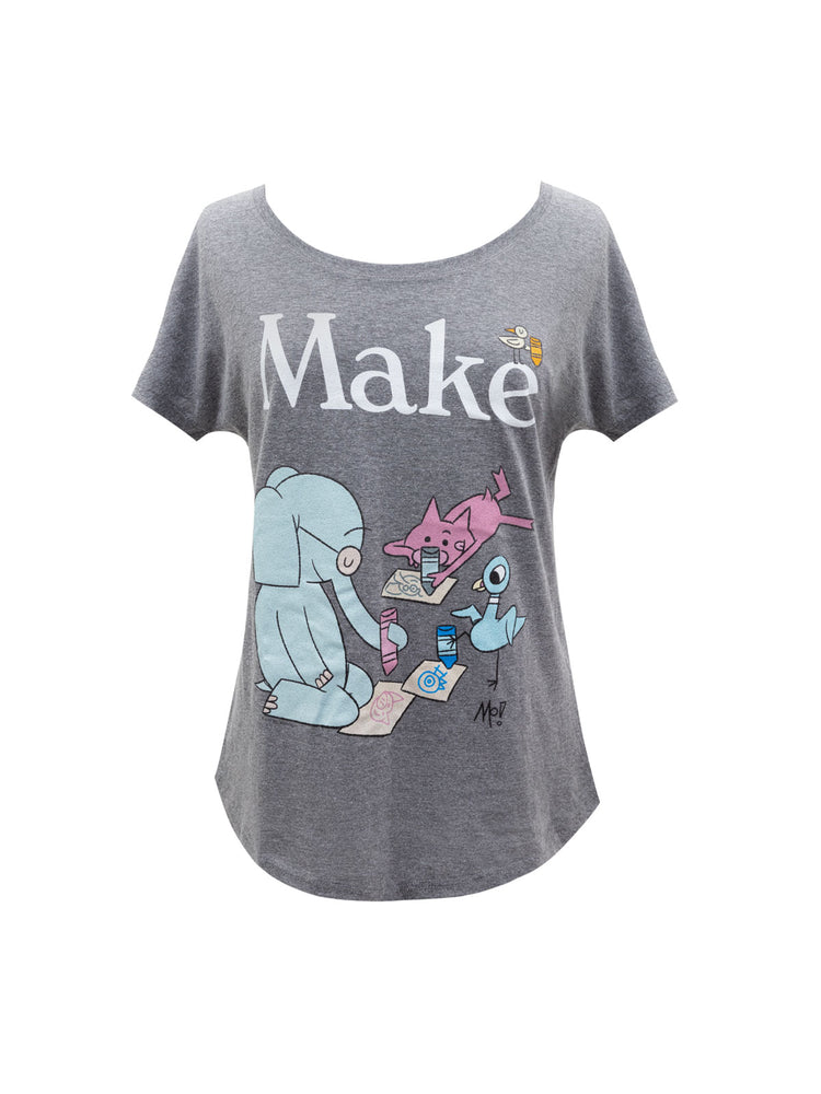 Elephant & Piggie Make women's relaxed fit t-shirt