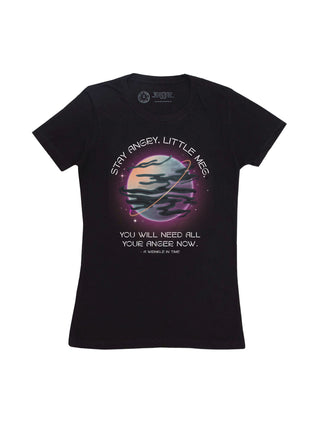 Stay Angry, Little Meg - A Wrinkle in Time women's crew t-shirt