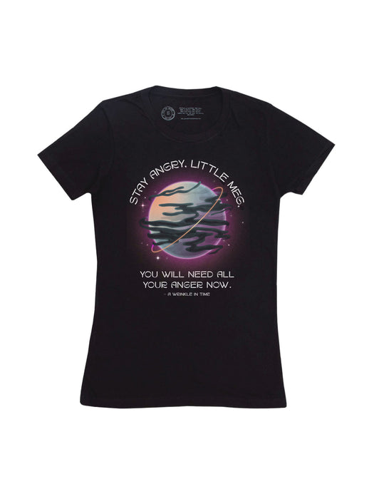 Stay Angry, Little Meg - A Wrinkle in Time women's crew t-shirt