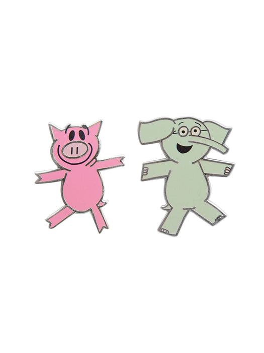 Elephant & Piggie enamel pin set