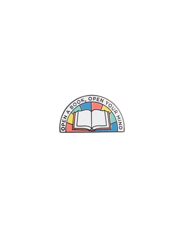 Open a Book, Open Your Mind enamel pin