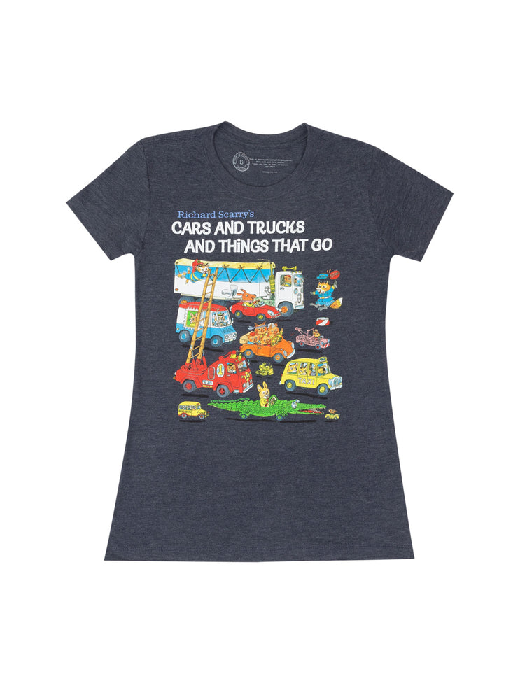 Richard Scarry: Cars and Trucks and Things That Go women's crew t-shirt