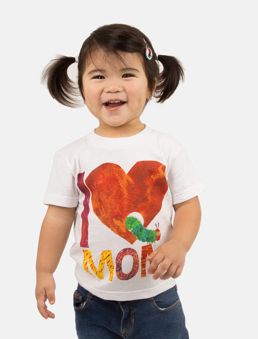World of Eric Carle I Love Mom with The Very Hungry Caterpillar kids' tee
