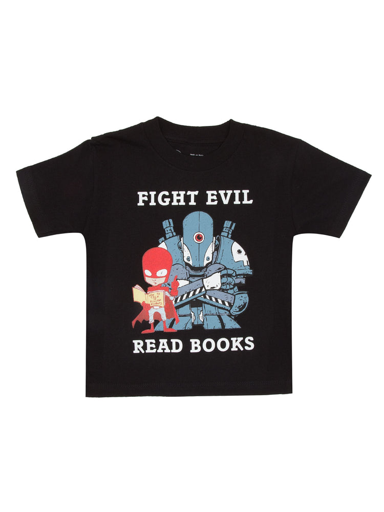 Fight Evil, Read Books kids' t-shirt
