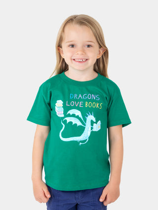 Dragons Love Books kids' t-shirt